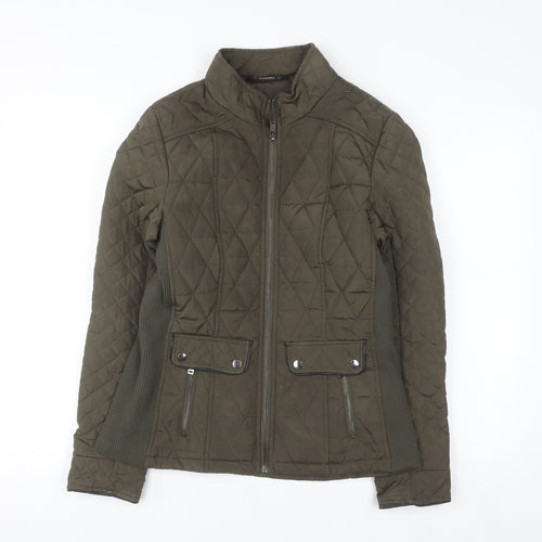 Dunnes Women Green Quilted Mid-Length Jacket Size 12