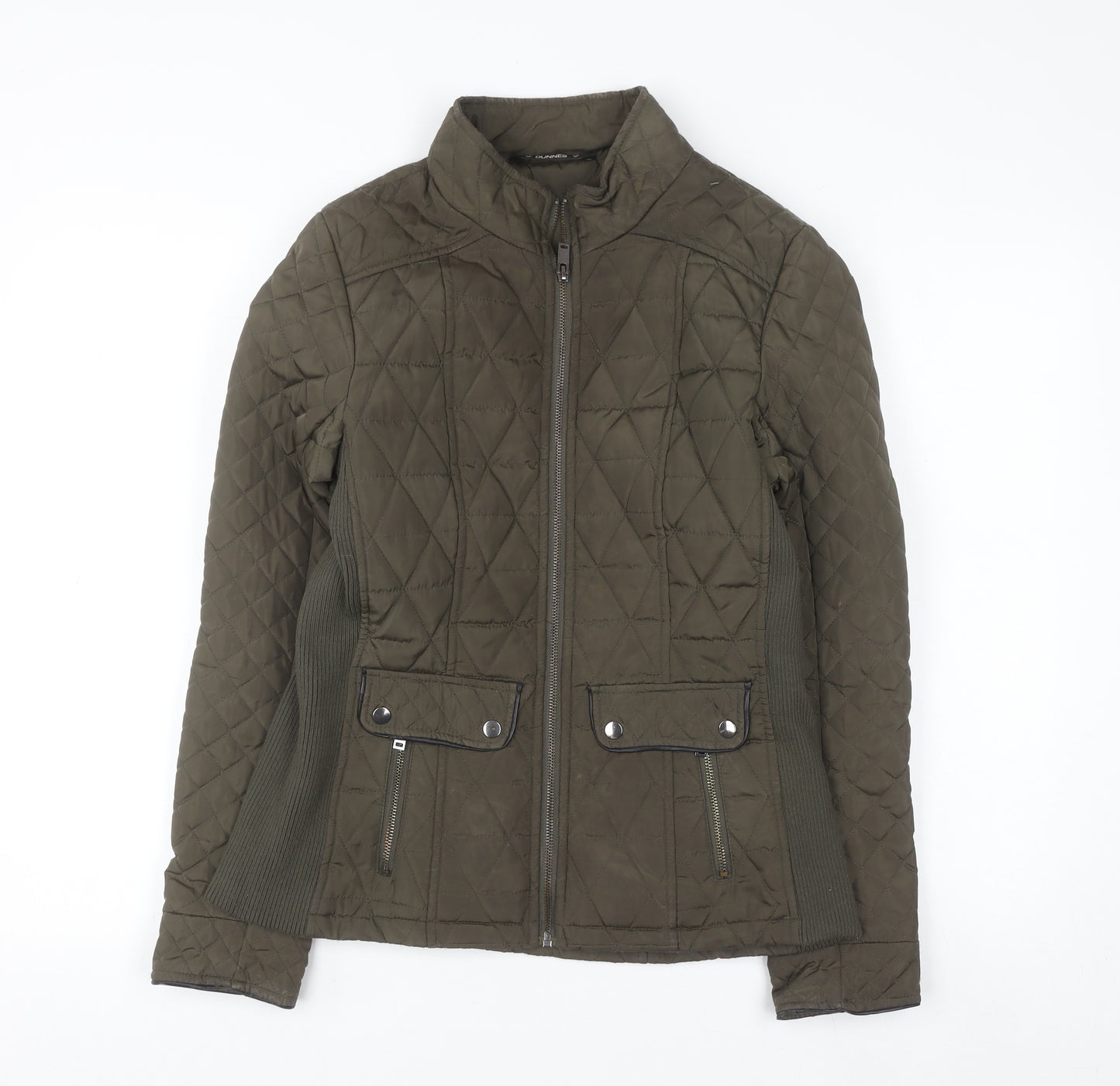 Dunnes Women Green Quilted Mid-Length Jacket Size 12