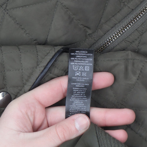 Dunnes Women Green Quilted Mid-Length Jacket Size 12