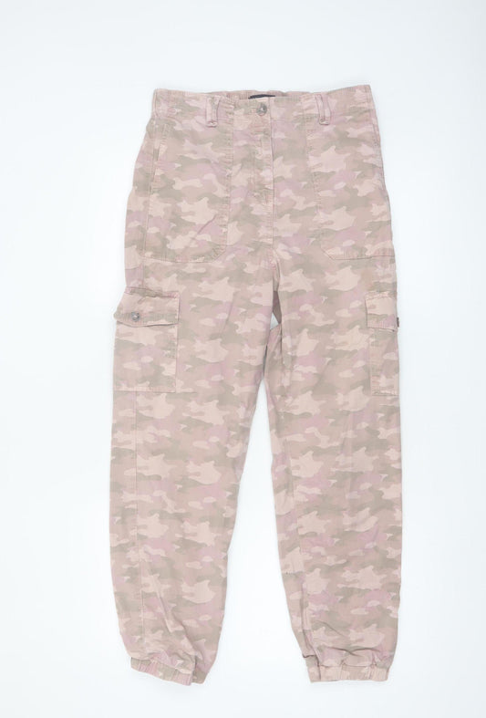 Marks and Spencer Women’s Pink Camo Cargo Trousers Size 10 Regular