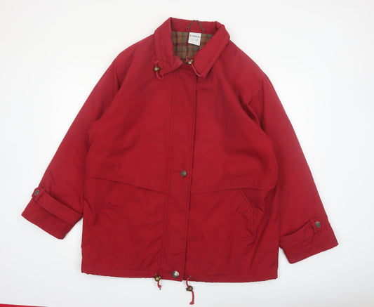 Eastex Women Red Size 18 Parka Jacket Lined Drawstring Classic Style