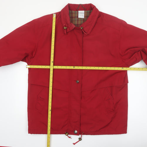 Eastex Women Red Size 18 Parka Jacket Lined Drawstring Classic Style