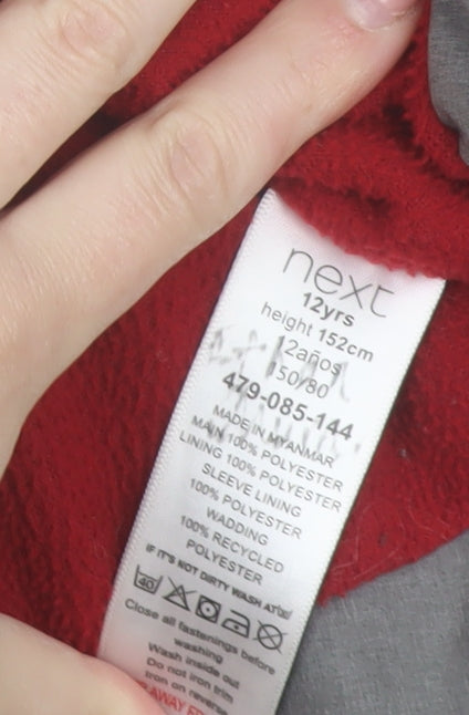 Next Boys Grey Hooded Puffer Jacket 12 Years Winter Coat