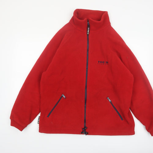 TOG 24 Mens Red Fleece Full Zip Outdoor Jacket Size M