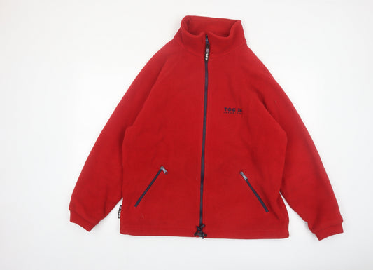 TOG 24 Mens Red Fleece Full Zip Outdoor Jacket Size M