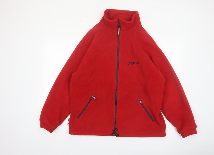 TOG 24 Mens Red Fleece Full Zip Outdoor Jacket Size M