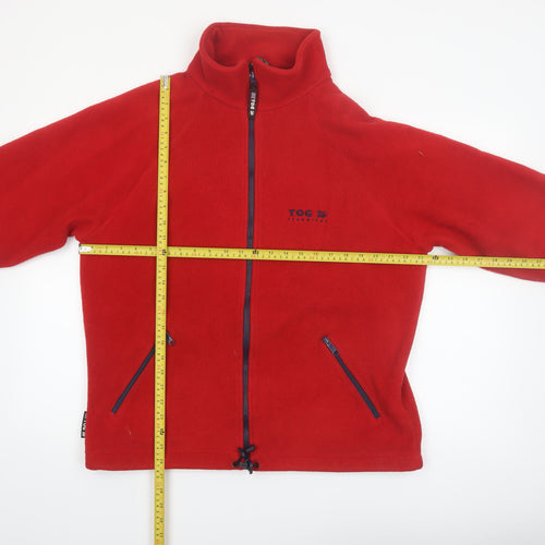 TOG 24 Mens Red Fleece Full Zip Outdoor Jacket Size M