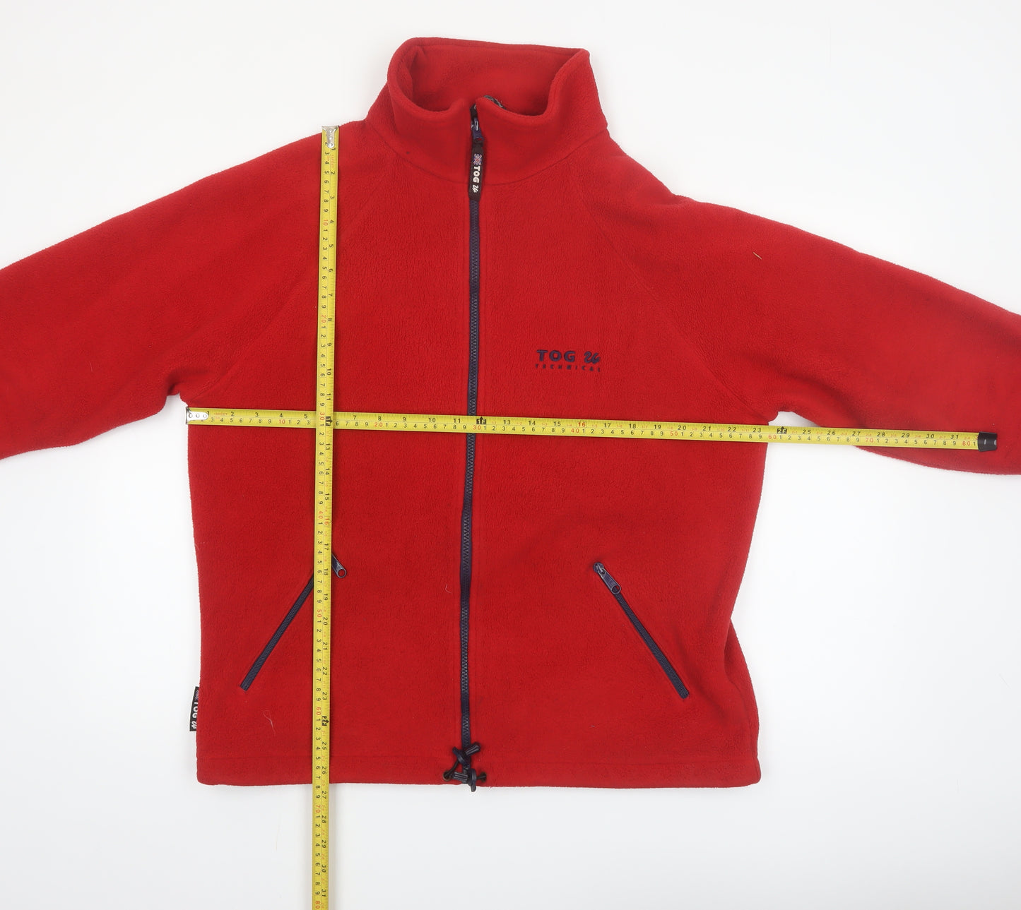 TOG 24 Mens Red Fleece Full Zip Outdoor Jacket Size M