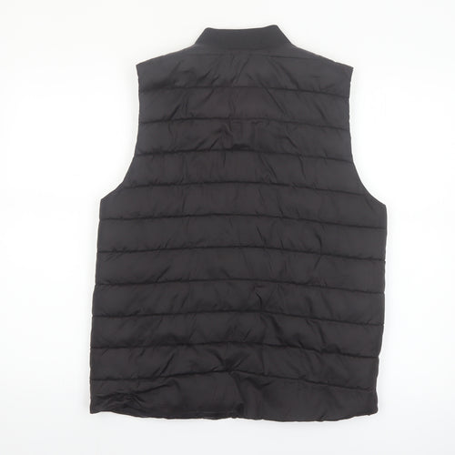 H&M Boys Black Quilted Bodywarmer Padded Waistcoat 12-14 Years