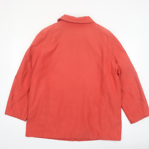 EWM Pure Classics Women's Red Mid-Length Lined Jacket Size 18
