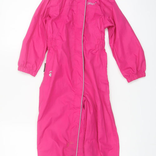 Gelert Girls Pink Waterproof Hooded Jumpsuit 5-6 Years Outdoor All-in-One