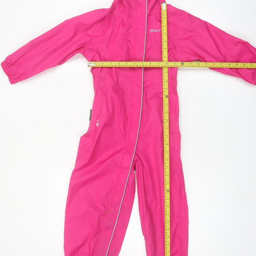 Gelert Girls Pink Waterproof Hooded Jumpsuit 5-6 Years Outdoor All-in-One