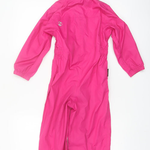 Gelert Girls Pink Waterproof Hooded Jumpsuit 5-6 Years Outdoor All-in-One