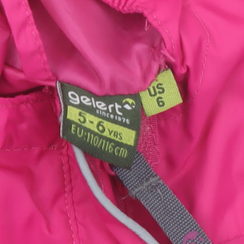 Gelert Girls Pink Waterproof Hooded Jumpsuit 5-6 Years Outdoor All-in-One