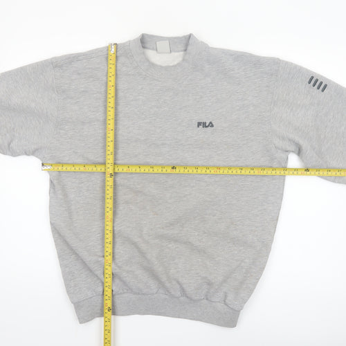 Fila Men's Grey Crew Neck Pullover Sweatshirt Size M