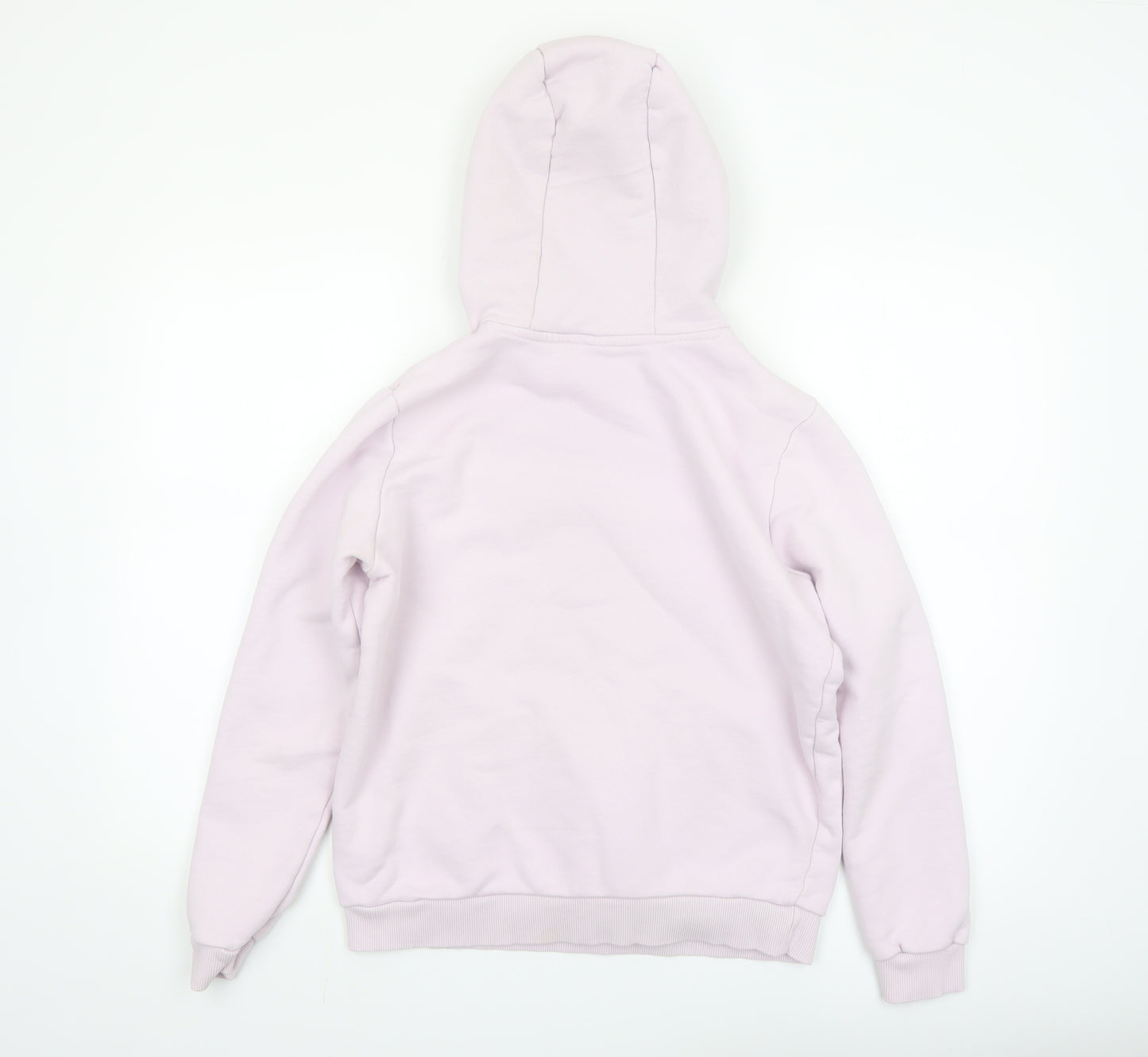 Reebok Women Pink Pullover Hoodie Small Cotton Logo Casual