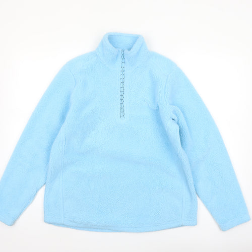 Hawkshead Women Blue Fleece 1/2 Zip Pullover Sweatshirt Size 14