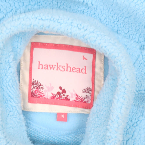 Hawkshead Women Blue Fleece 1/2 Zip Pullover Sweatshirt Size 14