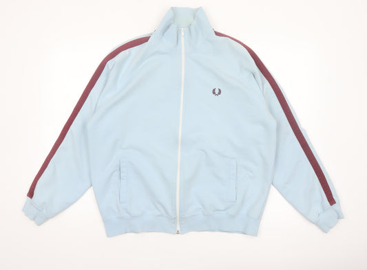 Fred Perry Men's Blue Full Zip Track Jacket M Retro Sportswear