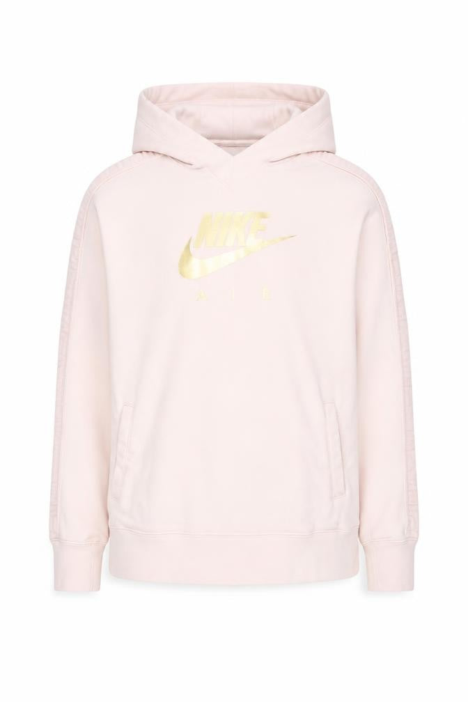 Nike Girls Pink Gold Logo Pullover Hoodie XL 14-15 Years Fleece