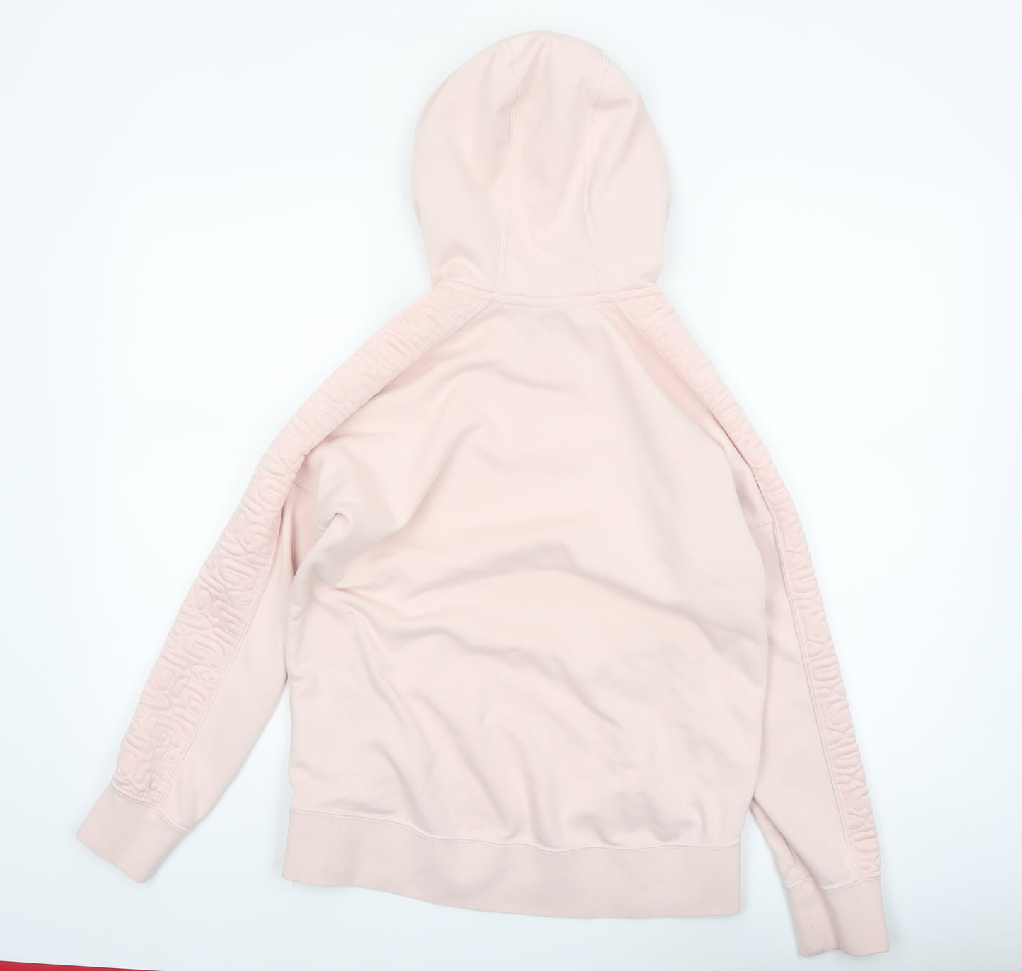Nike Girls Pink Gold Logo Pullover Hoodie XL 14-15 Years Fleece