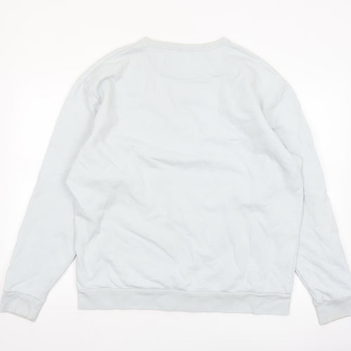 Death & Milk Men’s White Anime Graphic Sweatshirt XL