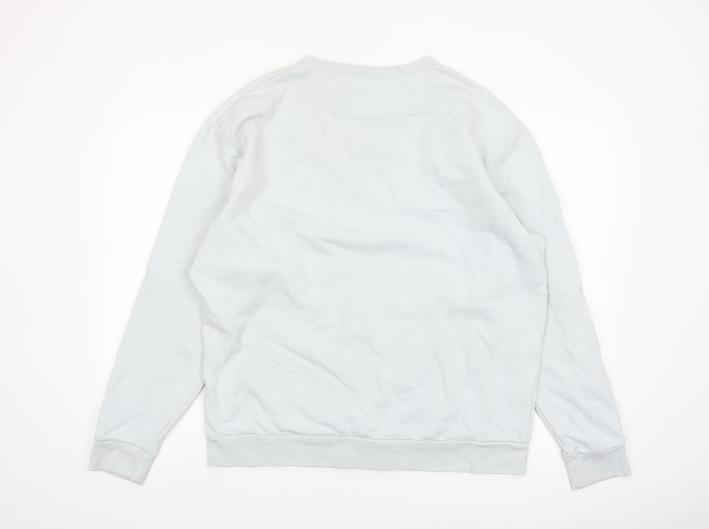 Death & Milk Men’s White Anime Graphic Sweatshirt XL