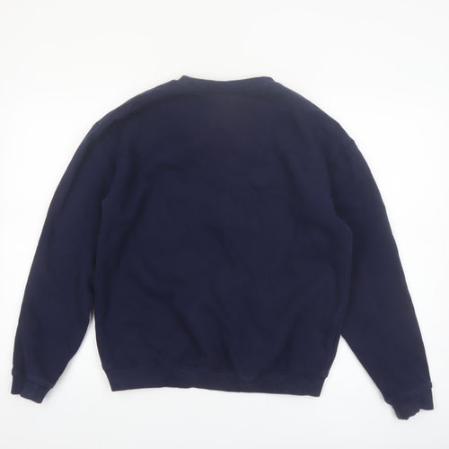 Ellesse Women Navy Blue Crew Neck Pullover Sweatshirt UK 12