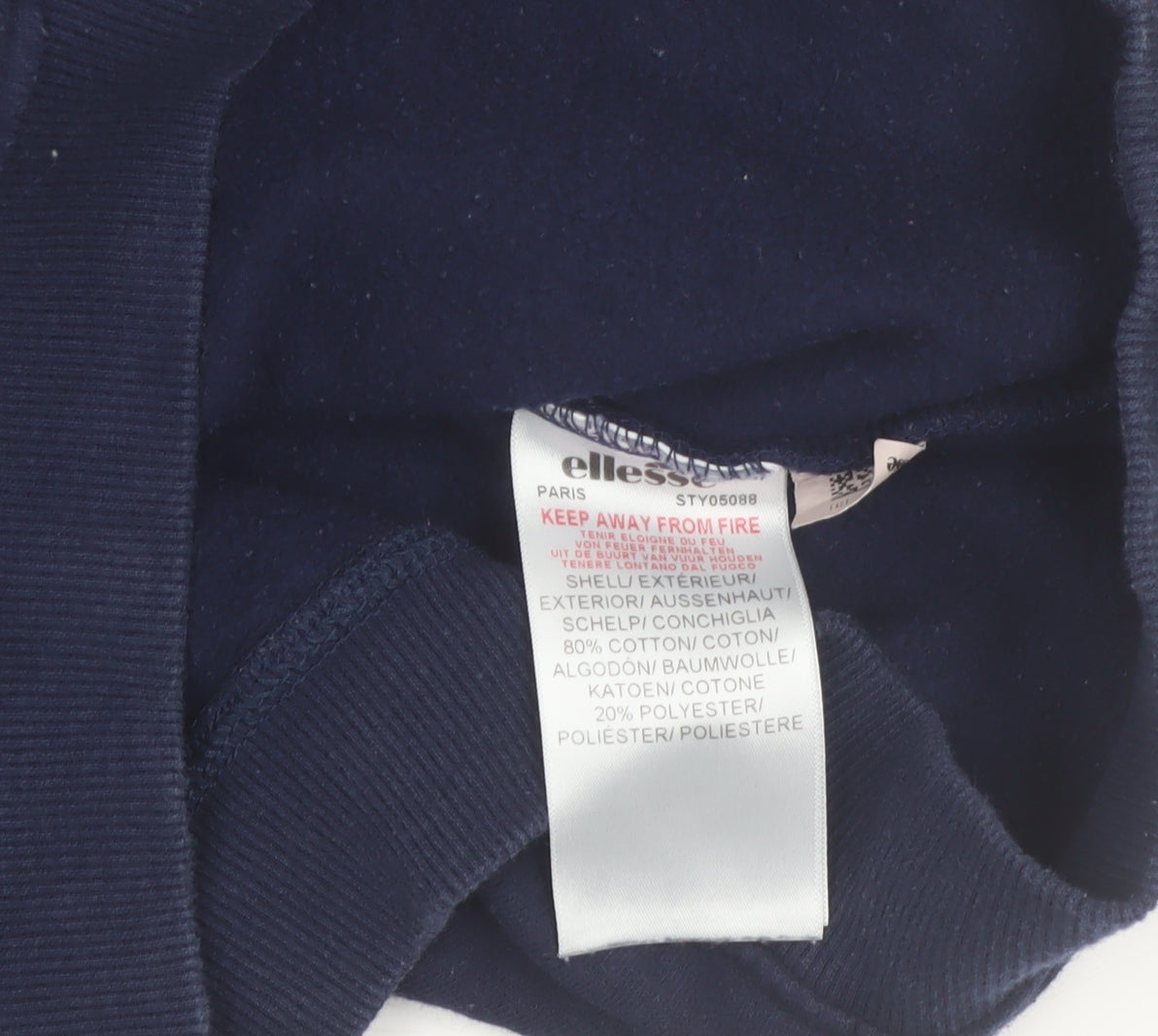 Ellesse Women Navy Blue Crew Neck Pullover Sweatshirt UK 12