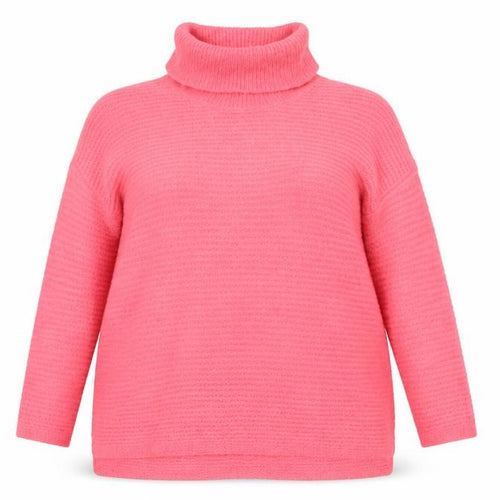 Marks and Spencer Women’s Pink Roll Neck Chunky Knit Jumper Size 16