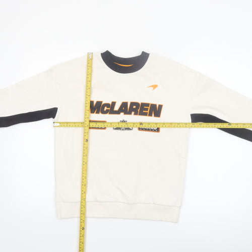Marks and Spencer Boys White McLaren Racing Graphic Pullover Sweatshirt 10-11 Years