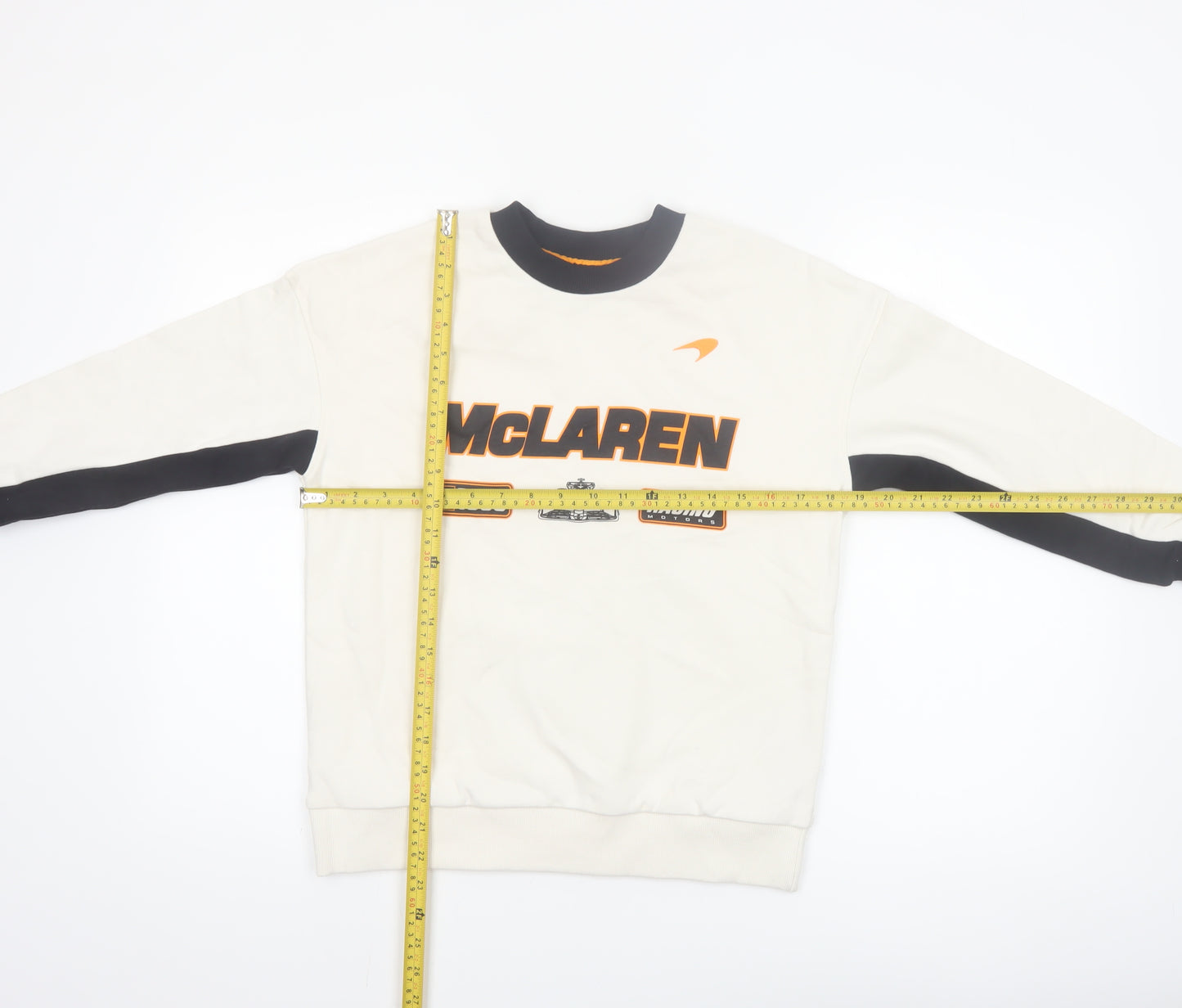 Marks and Spencer Boys White McLaren Racing Graphic Pullover Sweatshirt 10-11 Years