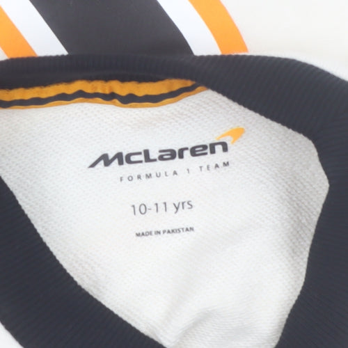 Marks and Spencer Boys White McLaren Racing Graphic Pullover Sweatshirt 10-11 Years