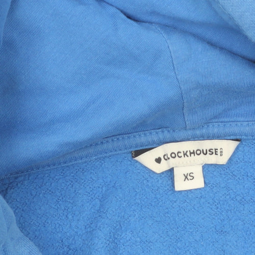 Clockhouse Women Blue Full Zip Hoodie Boston Team Design XS