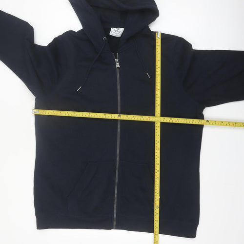 TOG24 Men's Blue Full Zip Hoodie XL Fleece Cotton Blend