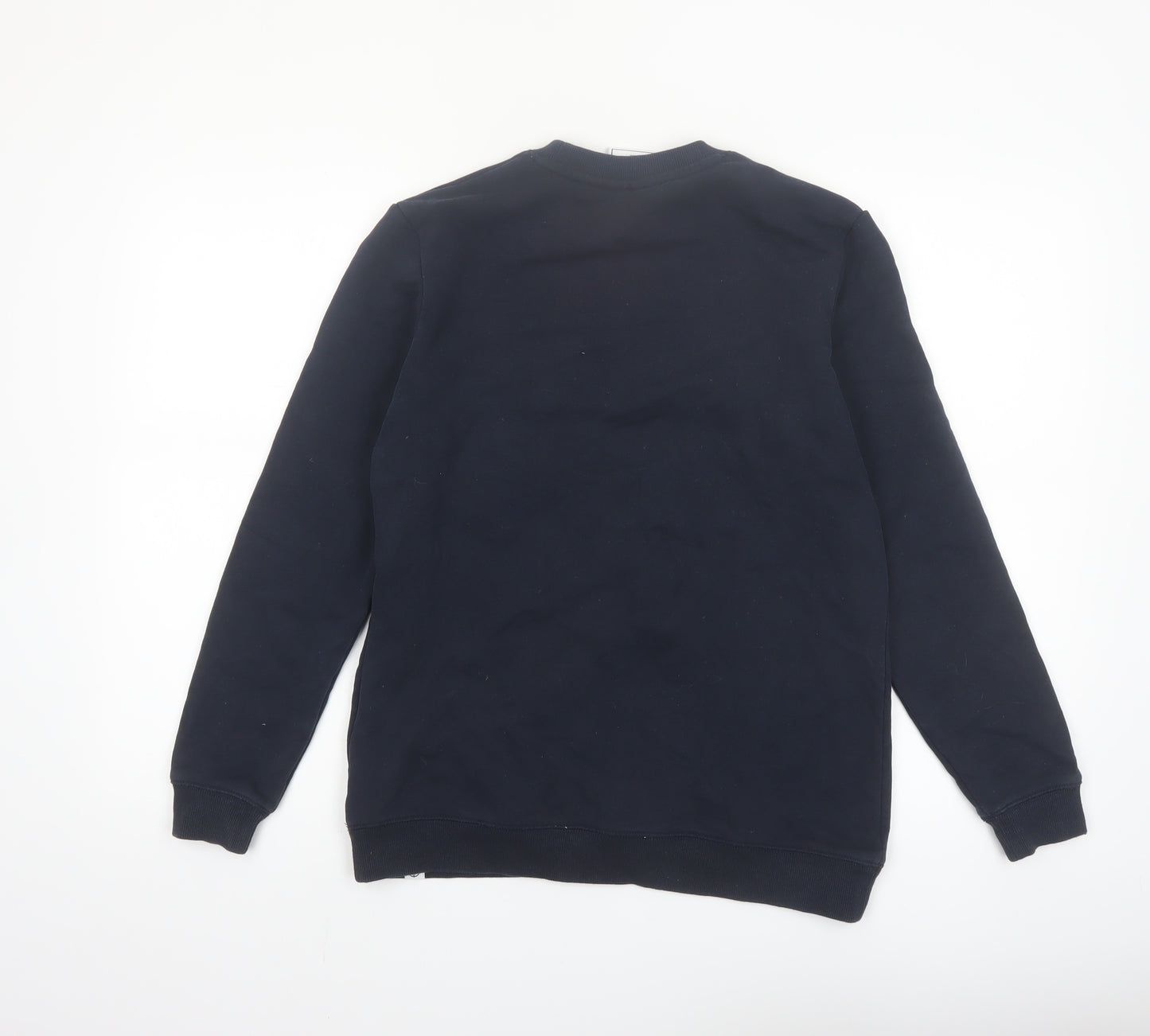 TOG24 Women Navy Blue Happy Pullover Sweatshirt Size 10 Cotton Blend
