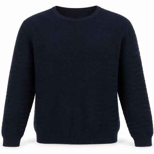 Mango Men Blue Knit Crew Neck Long Sleeve Pullover Jumper L