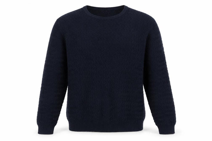 Mango Men Blue Knit Crew Neck Long Sleeve Pullover Jumper L