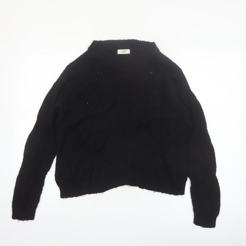 Jacqueline de Yong Women's Black Chunky Knit Pullover Jumper Size S