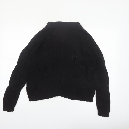 Jacqueline de Yong Women's Black Chunky Knit Pullover Jumper Size S