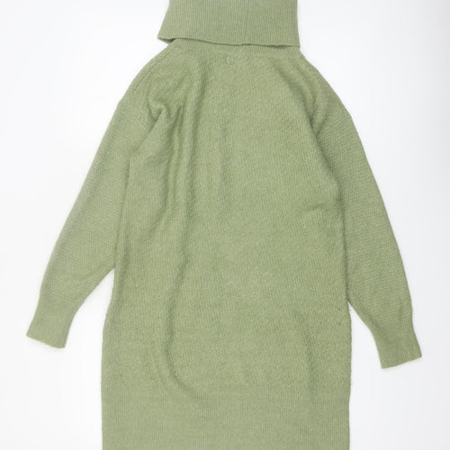 Monsoon Women’s Green Roll Neck Tunic Jumper Size S Long Sleeve