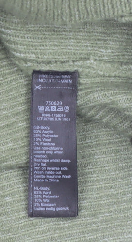 Monsoon Women’s Green Roll Neck Tunic Jumper Size S Long Sleeve