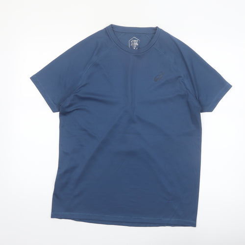 ASICS Men's Blue Short Sleeve Athletic Running T-Shirt Size L