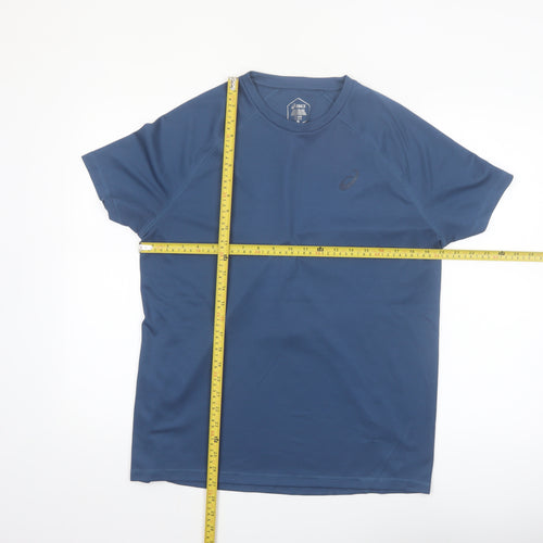 ASICS Men's Blue Short Sleeve Athletic Running T-Shirt Size L