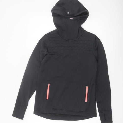 Sweaty Betty Womens Black XS Quilted Hooded Pullover Top
