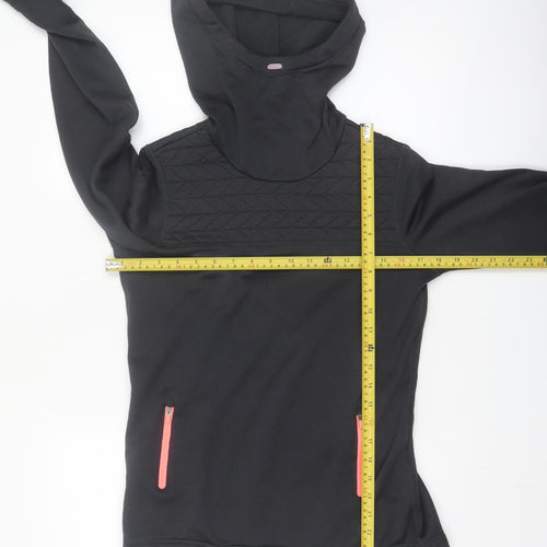 Sweaty Betty Womens Black XS Quilted Hooded Pullover Top