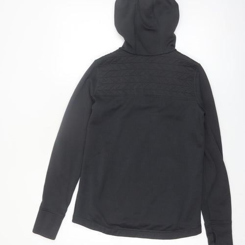 Sweaty Betty Womens Black XS Quilted Hooded Pullover Top
