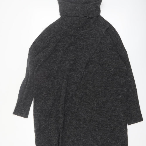 ONLY Women’s Grey Roll Neck Long Sleeve Knit Jumper L
