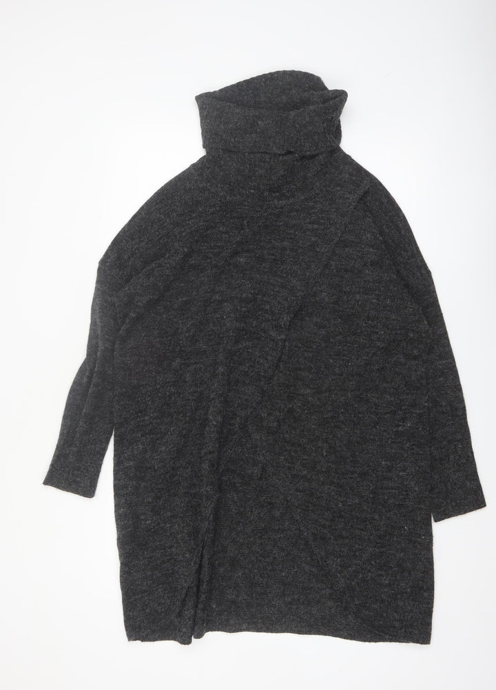 ONLY Women’s Grey Roll Neck Long Sleeve Knit Jumper L