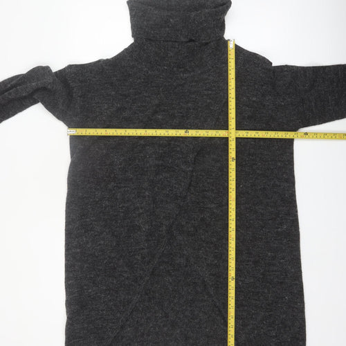ONLY Women’s Grey Roll Neck Long Sleeve Knit Jumper L